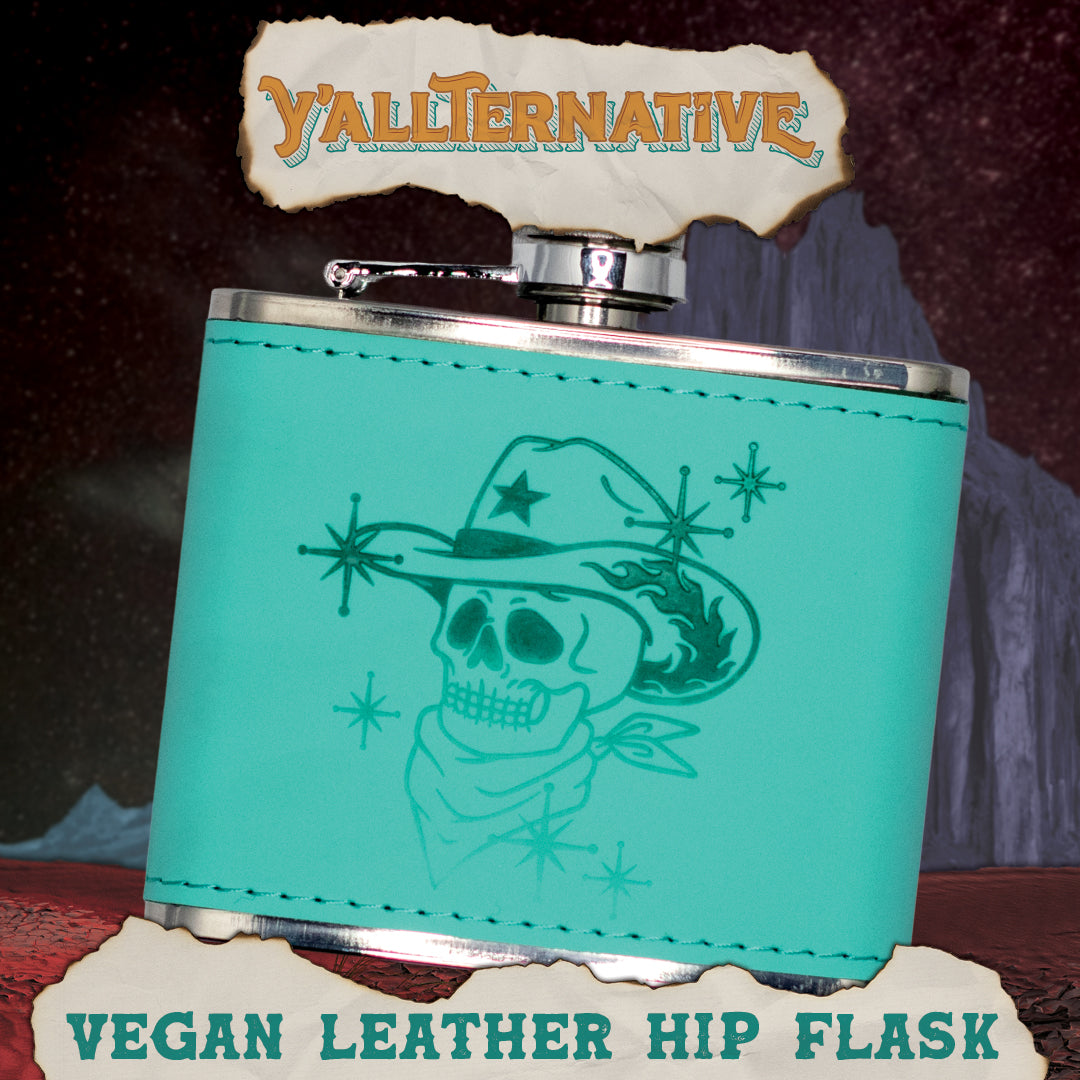 Disco Cowboy 5 oz Vegan Leather Hip Flask