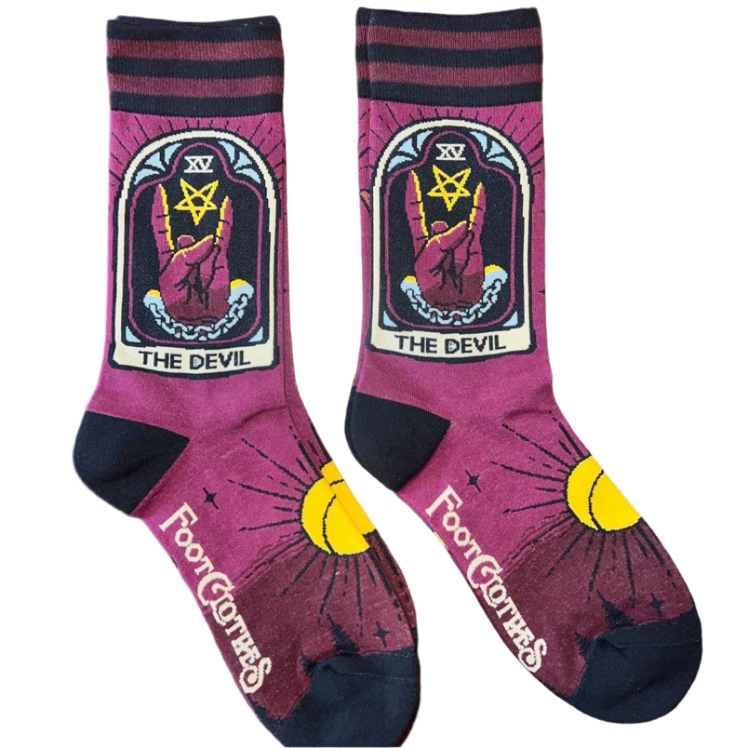 IMPERFECT The Devil Tarot Nouveau Crew Socks