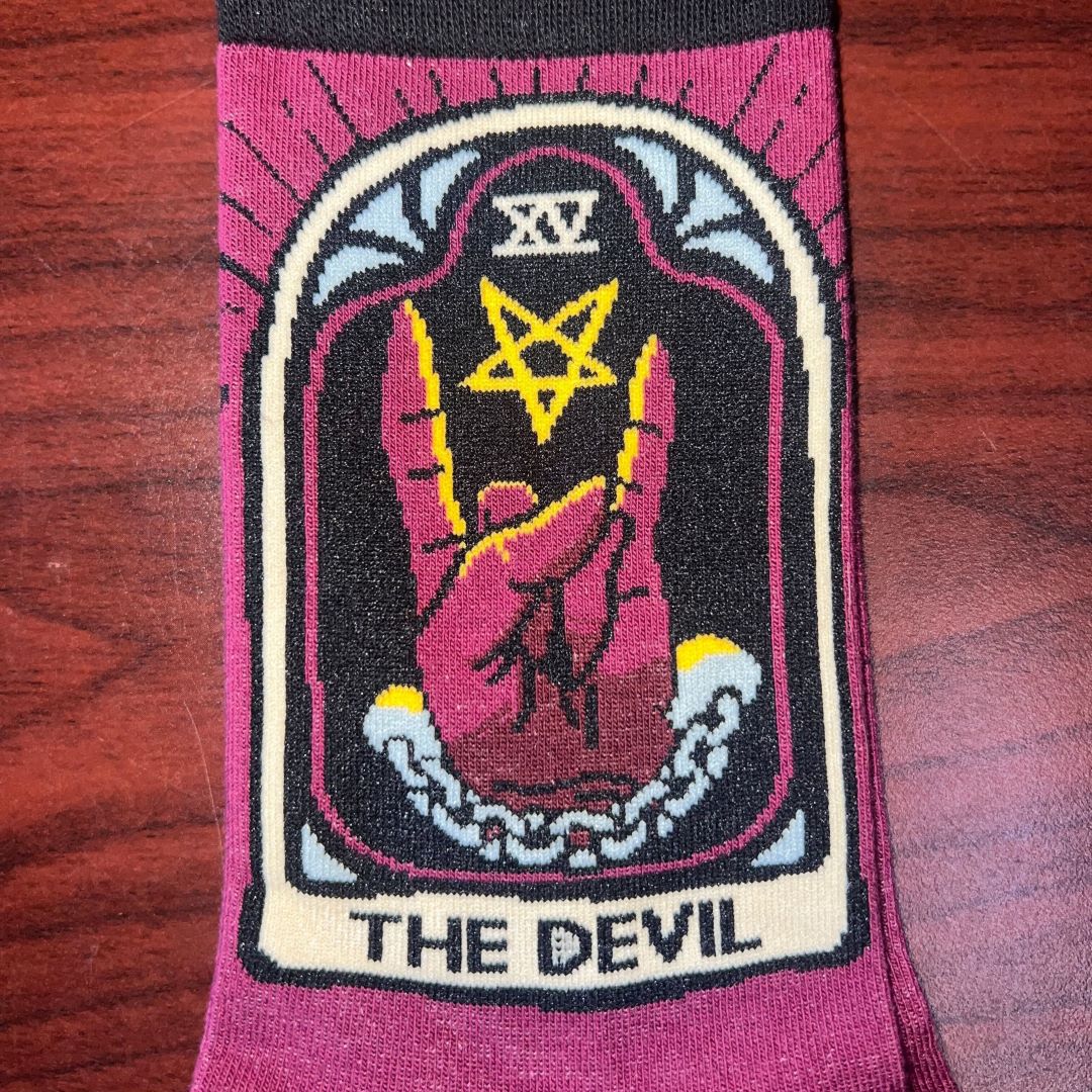 IMPERFECT The Devil Tarot Nouveau Crew Socks