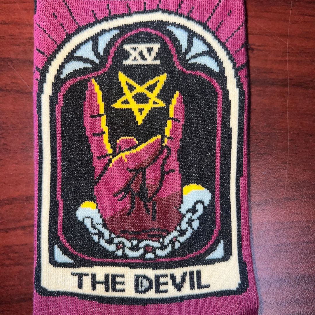 IMPERFECT The Devil Tarot Nouveau Crew Socks