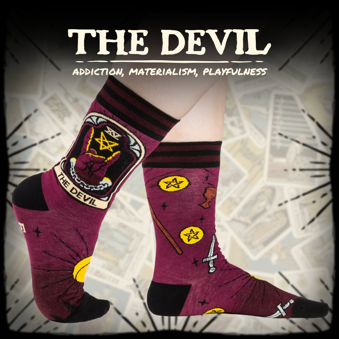 The Devil Tarot Nouveau Crew Socks