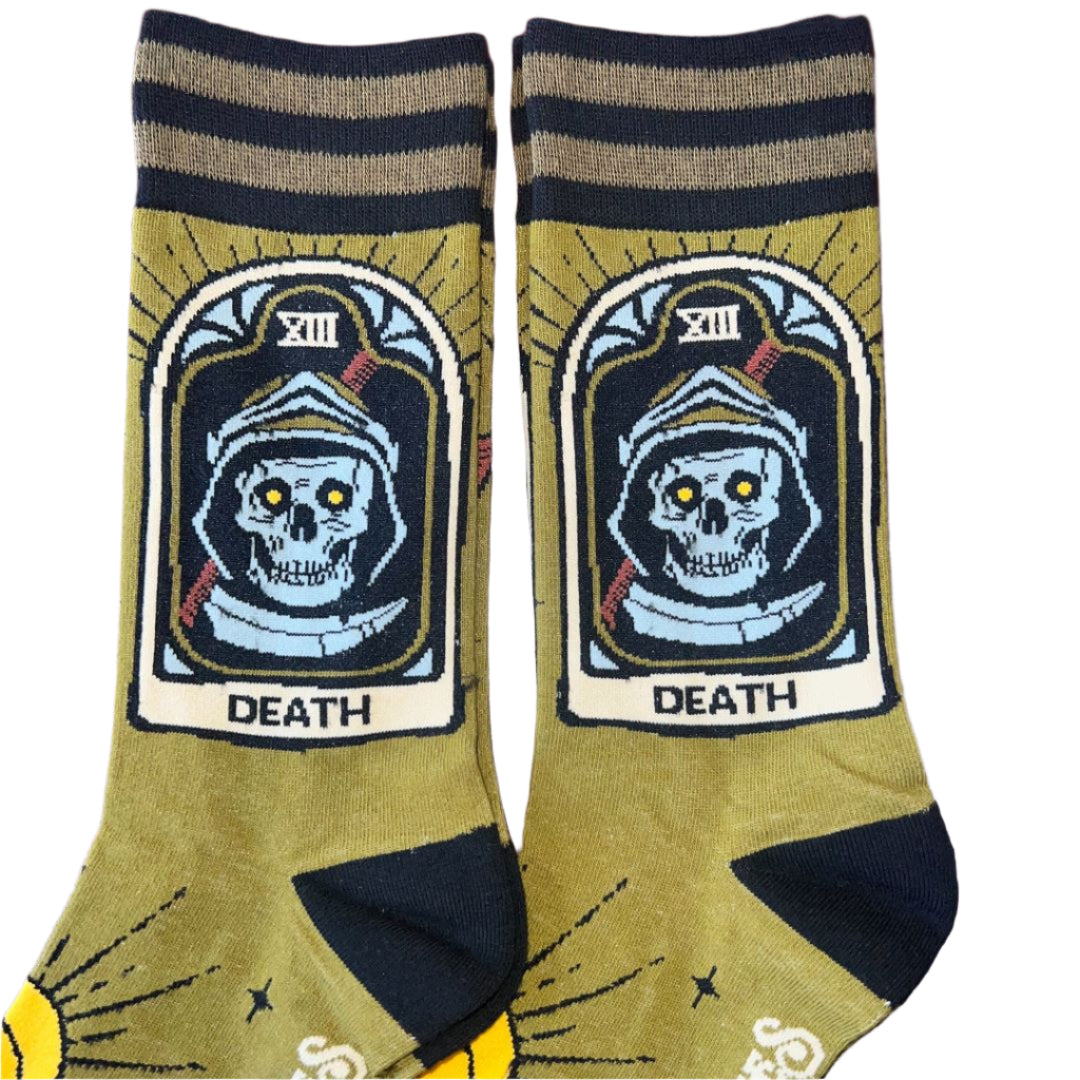 IMPERFECT Death Tarot Nouveau Crew Socks