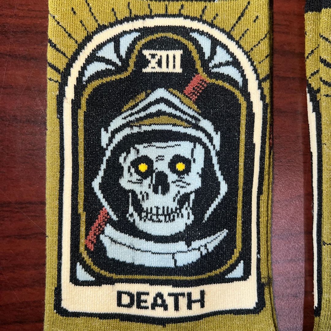 IMPERFECT Death Tarot Nouveau Crew Socks