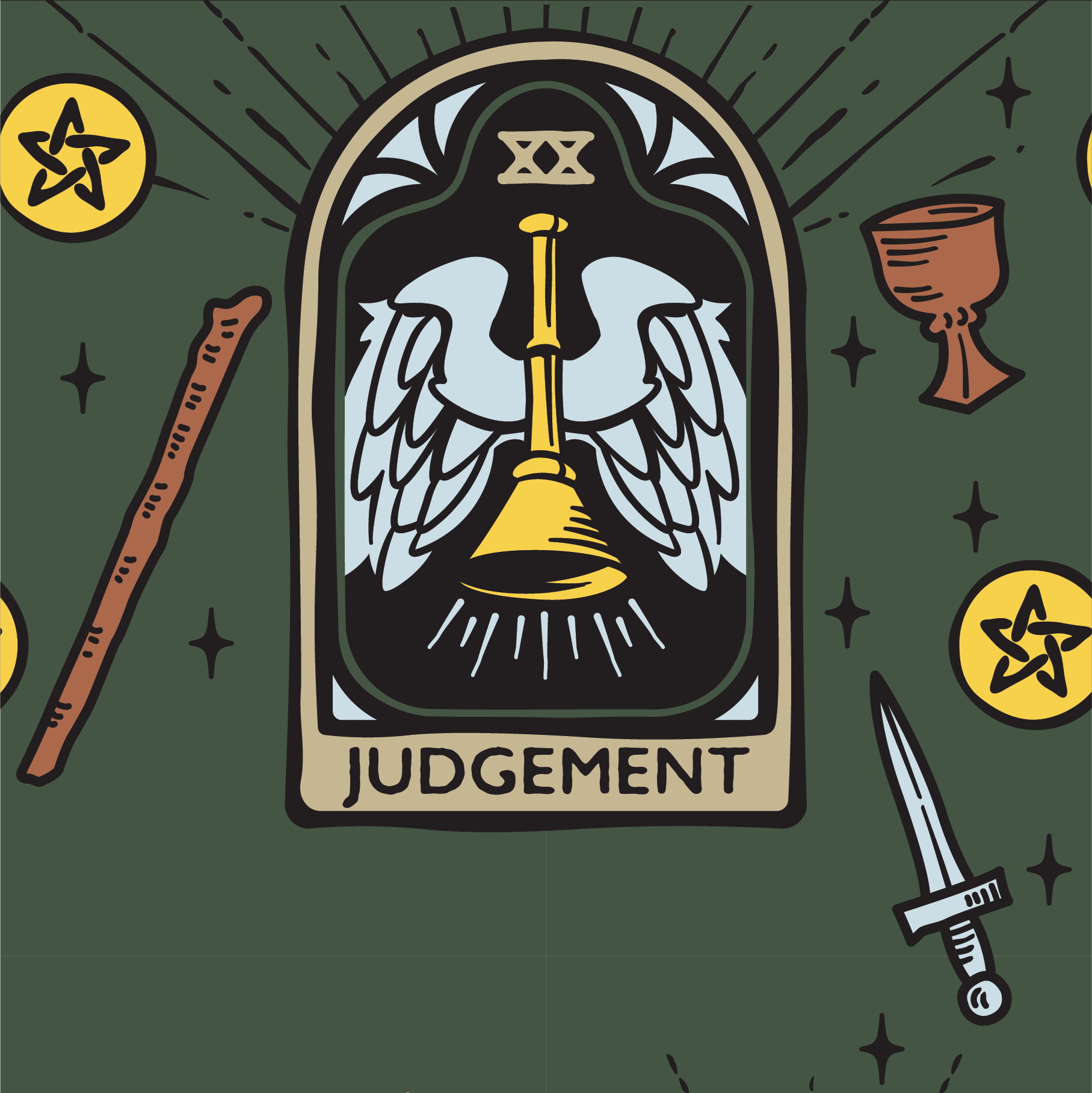 Judgement Tarot Nouveau Crew Socks