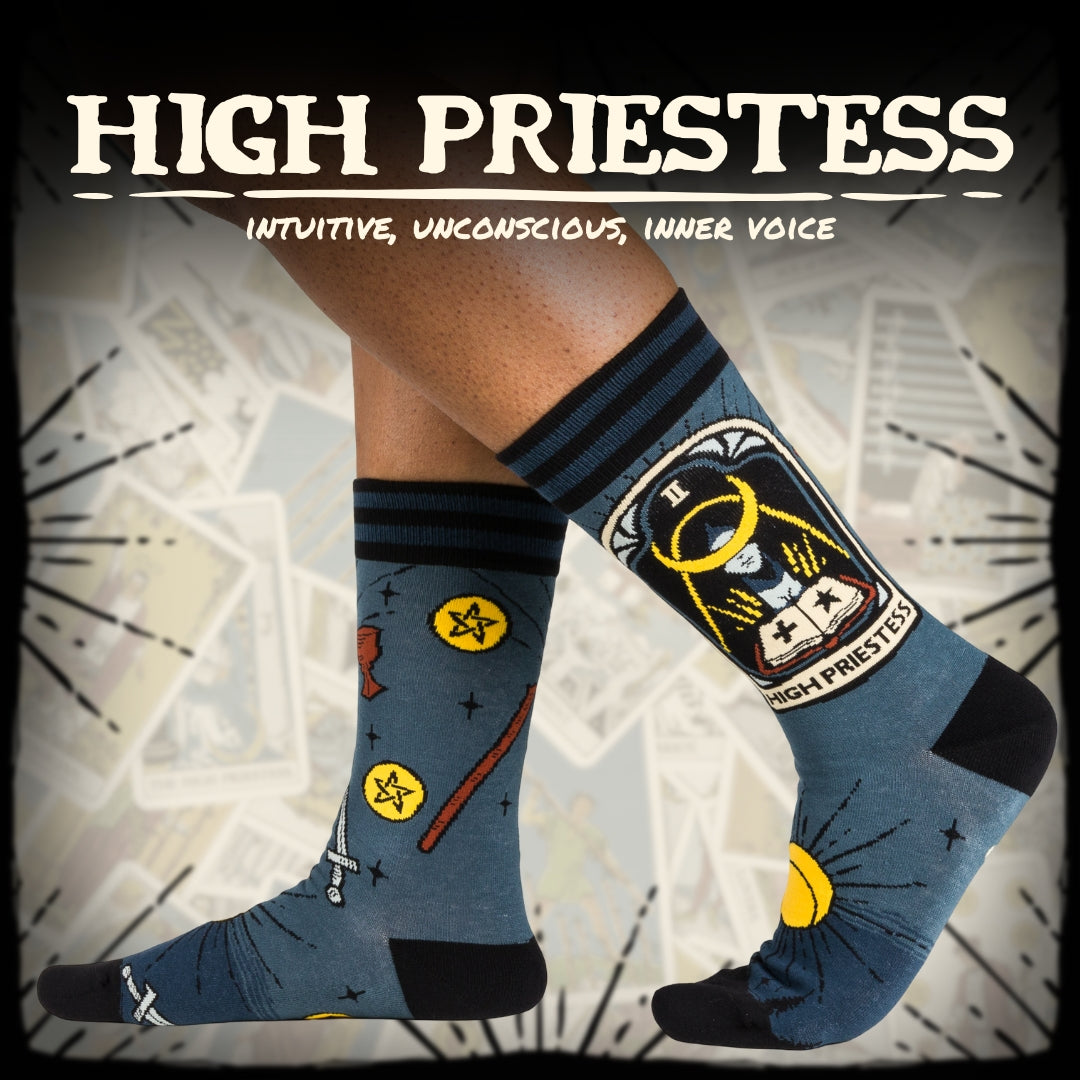 The High Priestess Tarot Nouveau Crew Socks