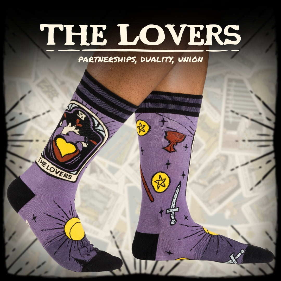 The Lovers Tarot Nouveau Crew Socks