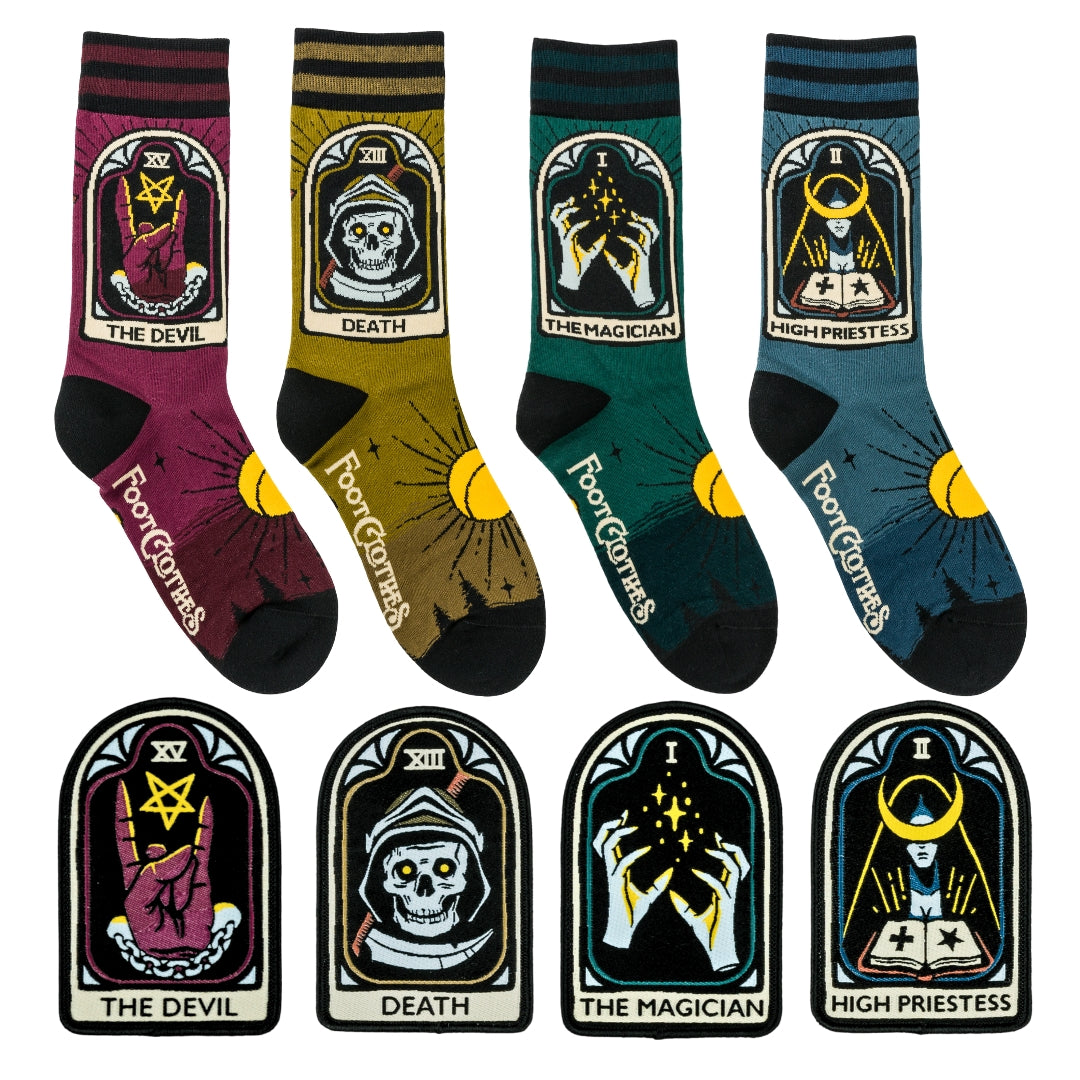 LIMITED Tarot Nouveau Sock and Patch Pack | 4 Designs - FootClothes