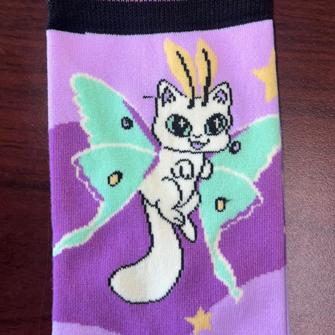 IMPERFECT Kitty Moths Crew Socks