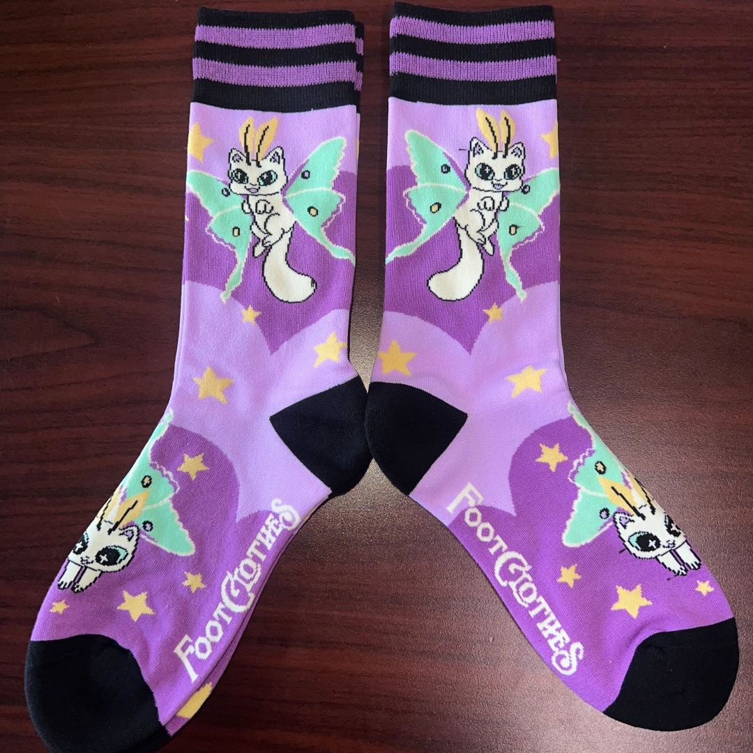 IMPERFECT Kitty Moths Crew Socks