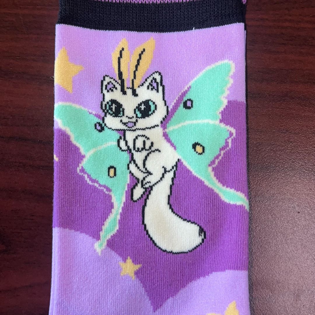 IMPERFECT Kitty Moths Crew Socks