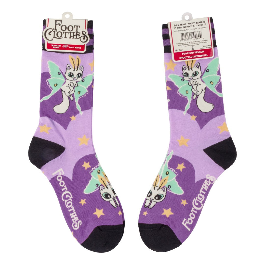 Kitty Moths Crew Socks