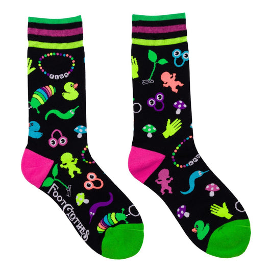 Tiny Trinkets UV Reactive Crew Socks