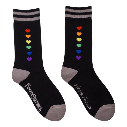 Pride Pixel Hearts Crew Socks