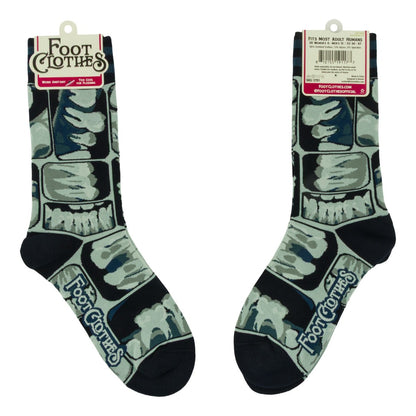 Too Cool for Flossing Teeth X-Ray Crew Socks