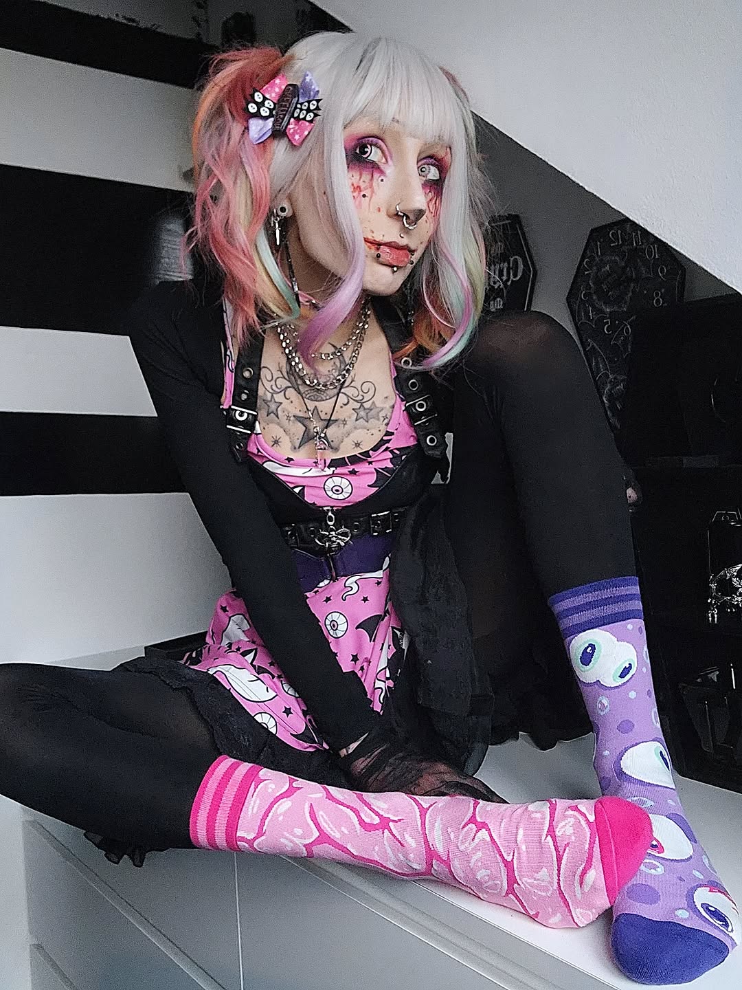 Peepers Eyeball Crew Socks