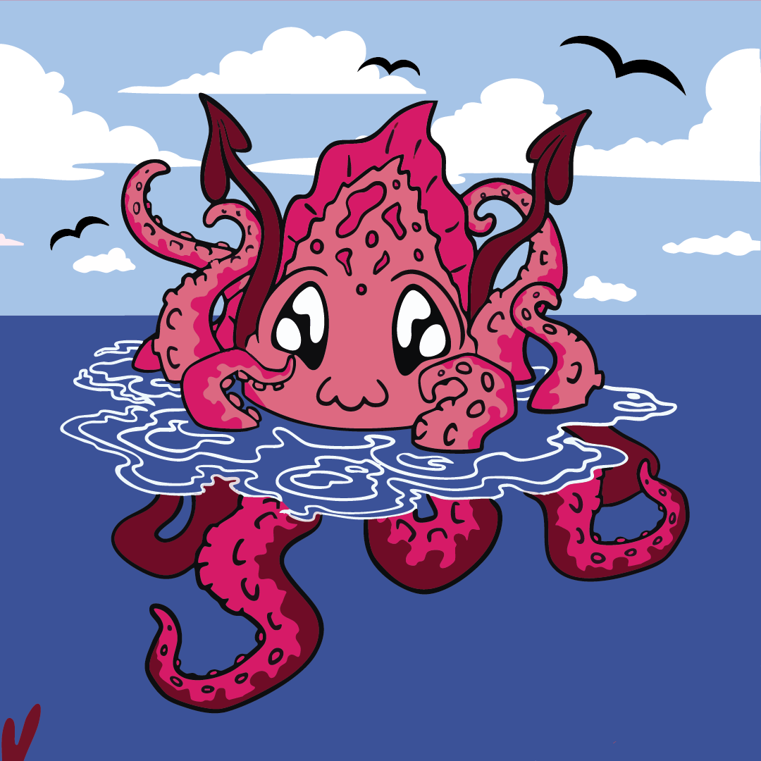 Cute Kraken Crew Socks