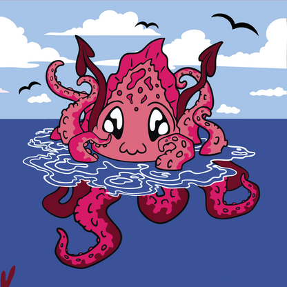 Cute Kraken Crew Socks