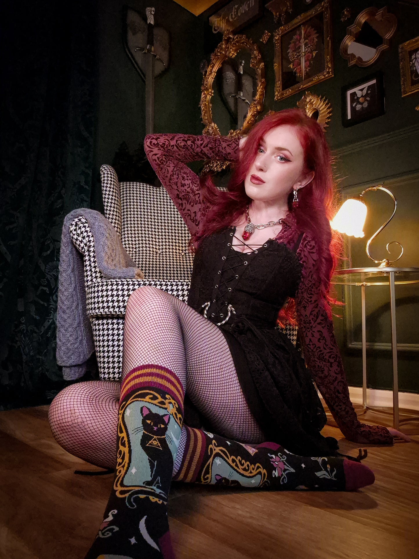 Duchess Shadowfloof's Mew World Order Crew Socks