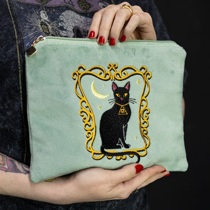 Duchess Shadowfloof's Mew World Order Large Velvet Cosmetics Bag