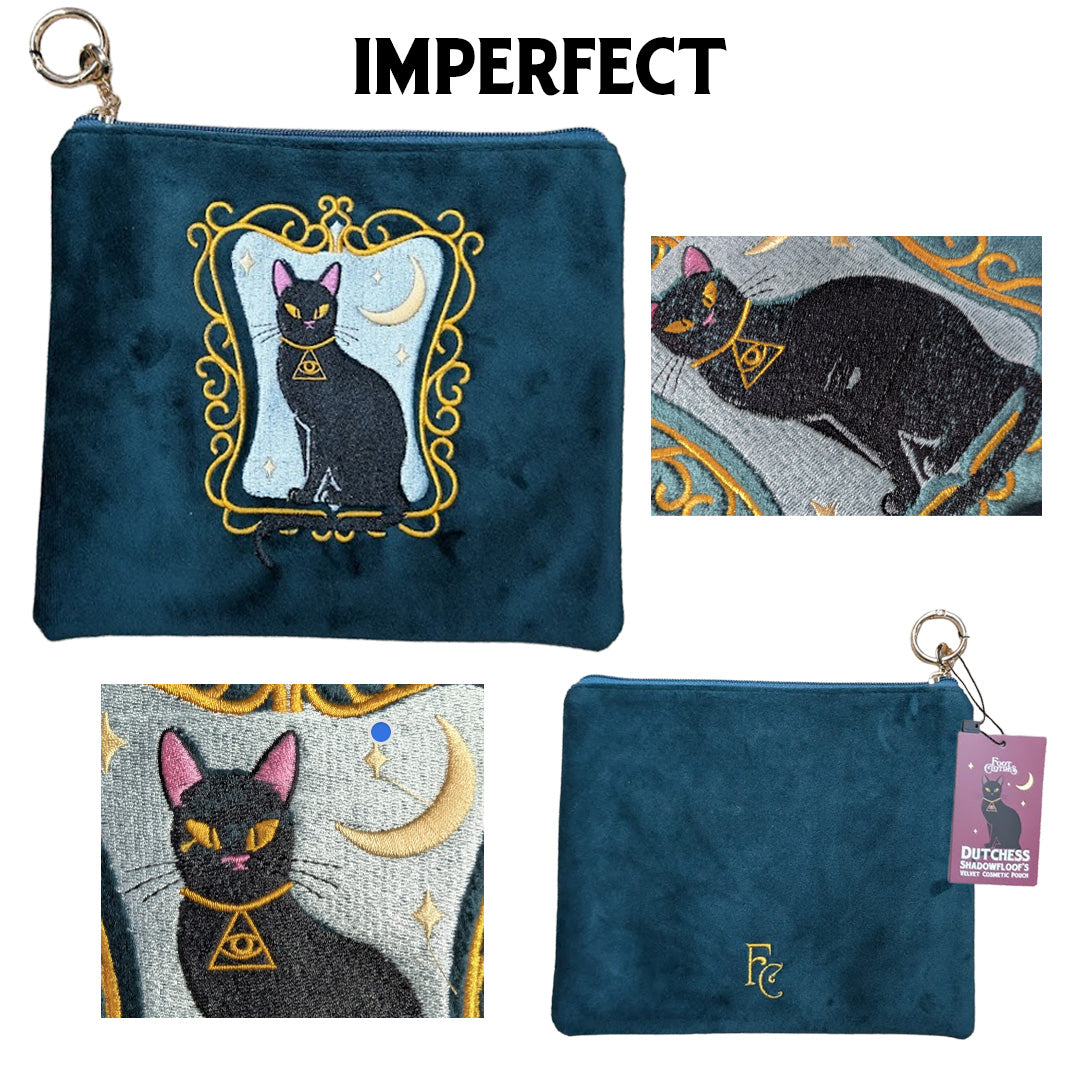 IMPERFECT Duchess Shadowfloof's Mew World Order Large Velvet Cosmetics Bag