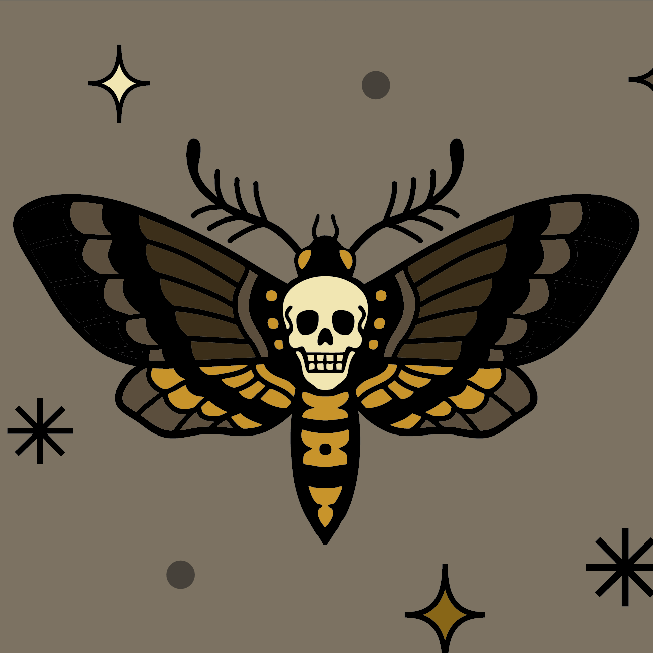 Metamorphosis Death's Head Moth Crew Socks