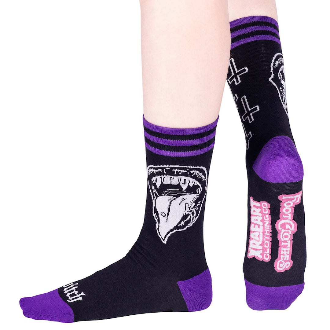 Bite Me Bitch Crew Socks - FootClothes