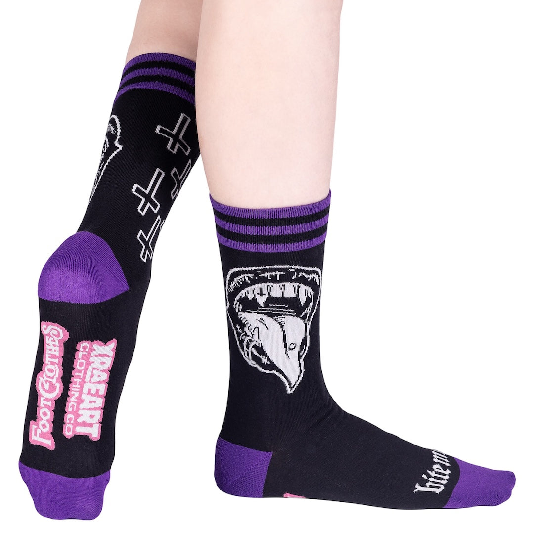 Bite Me Bitch Crew Socks - FootClothes