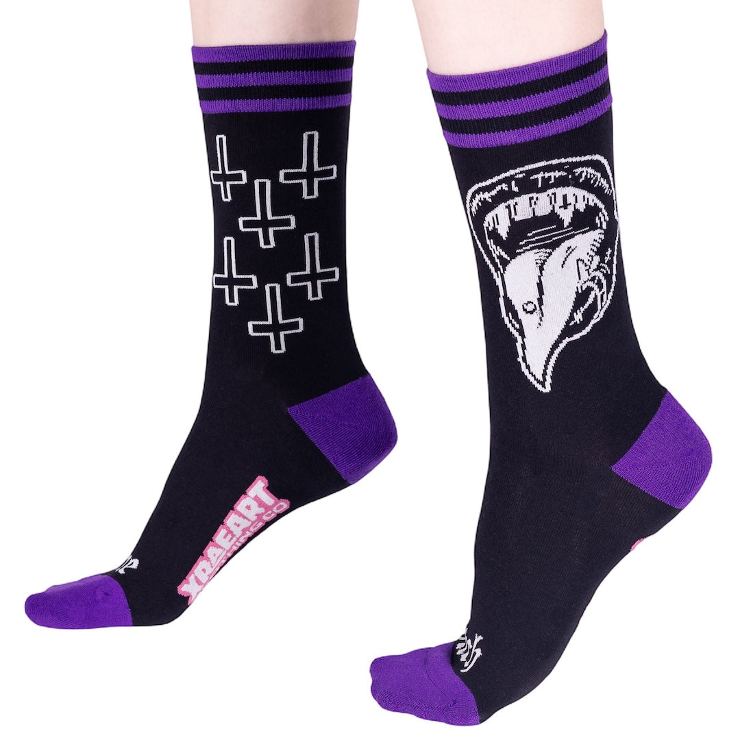 Bite Me Bitch Crew Socks - FootClothes