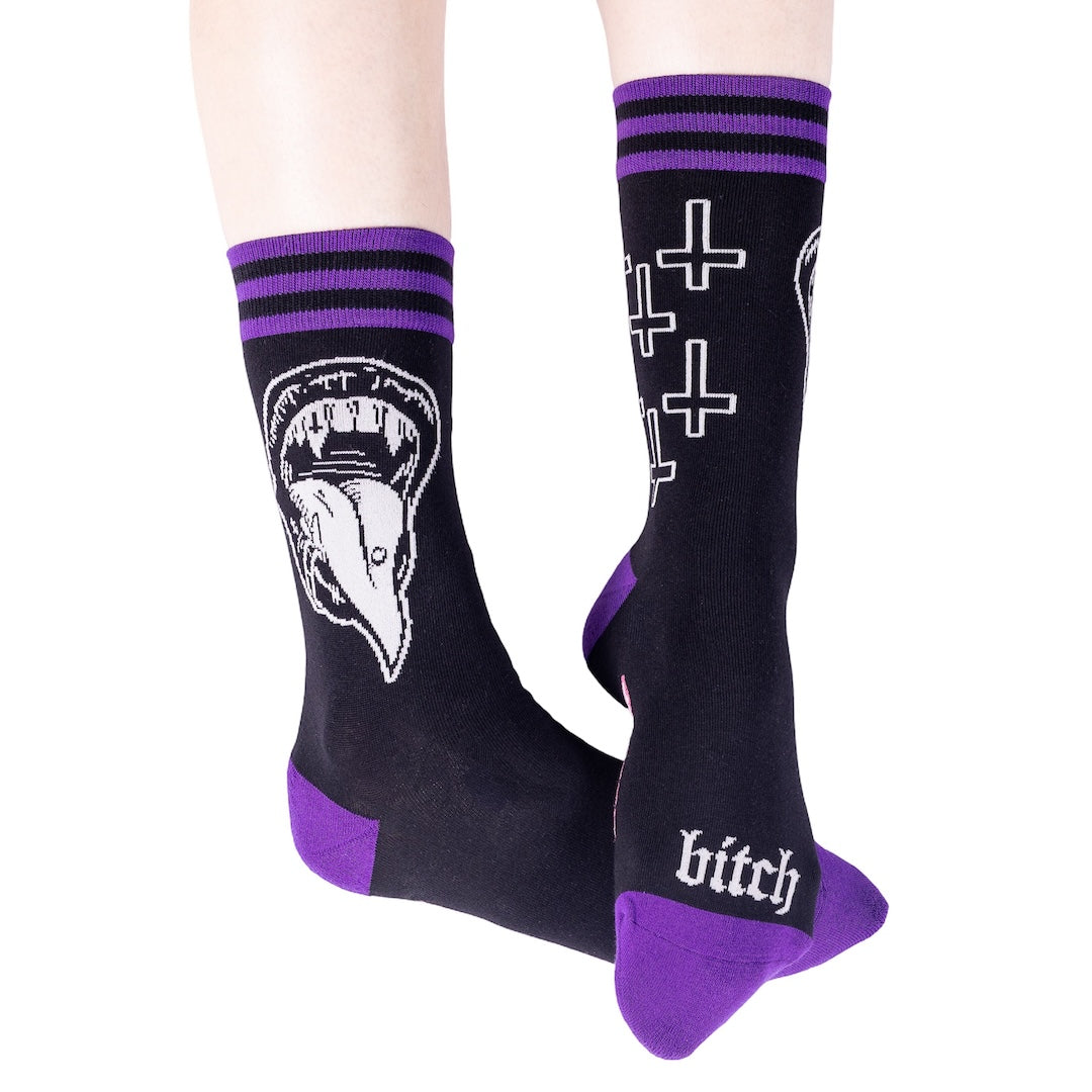 Bite Me Bitch Crew Socks - FootClothes