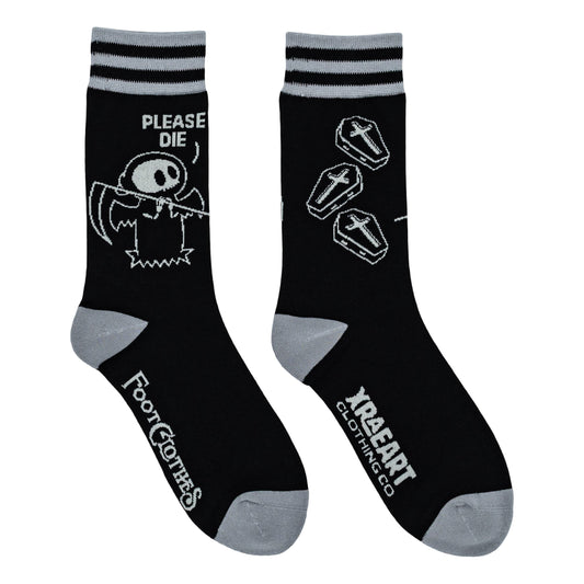 Please Die Crew Socks - FootClothes