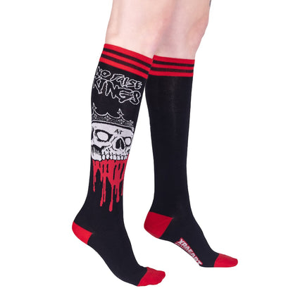 No False Kings No Idol Gods Knee High Socks - FootClothes