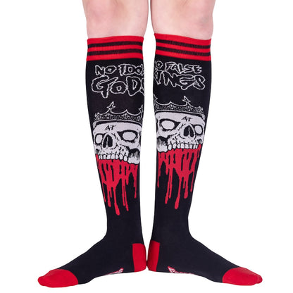No False Kings No Idol Gods Knee High Socks - FootClothes