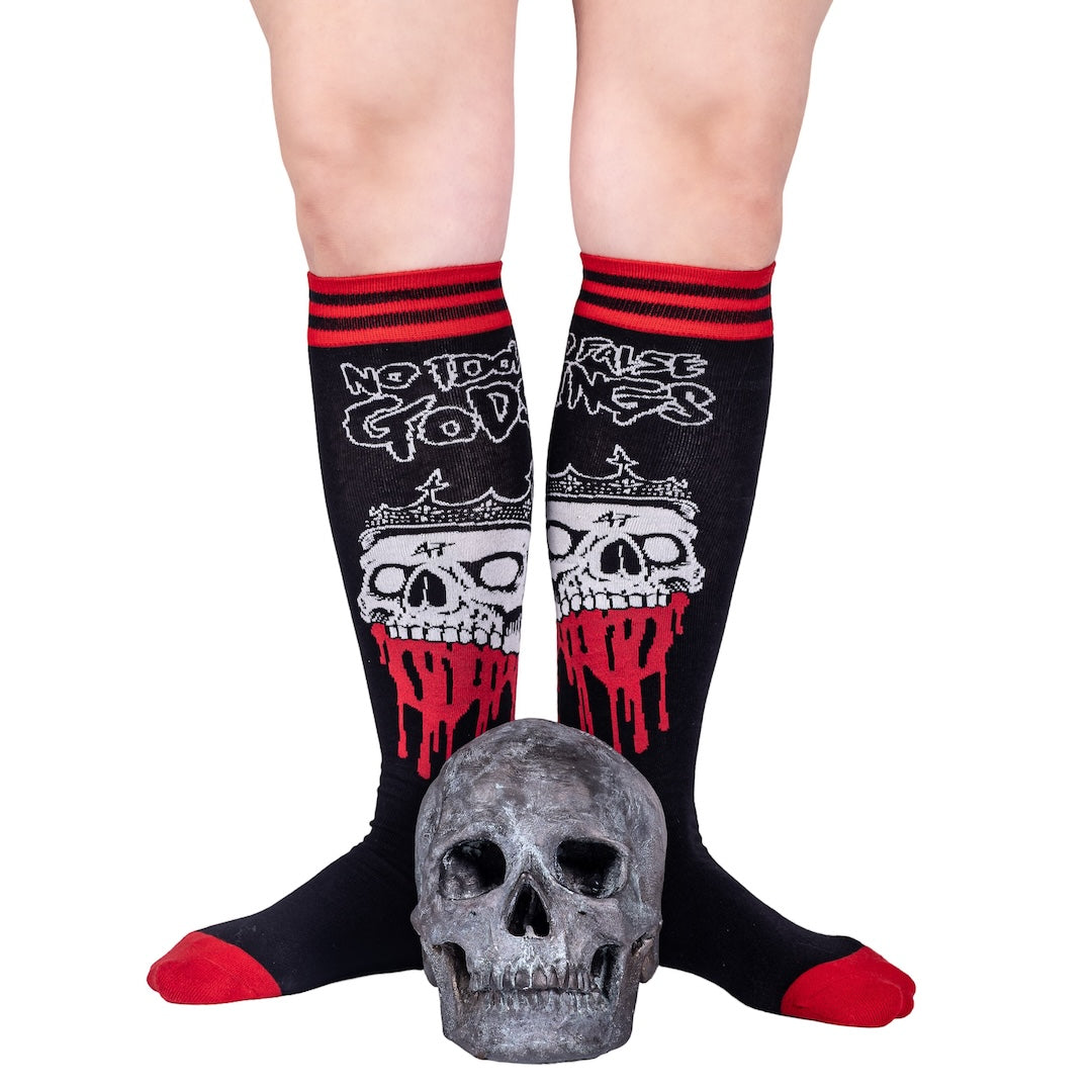 No False Kings No Idol Gods Knee High Socks - FootClothes