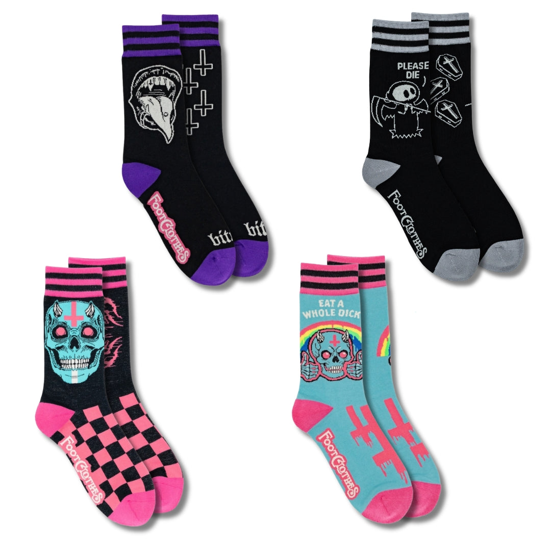 XRAEART Crew Sock Pack | 4 Designs - FootClothes