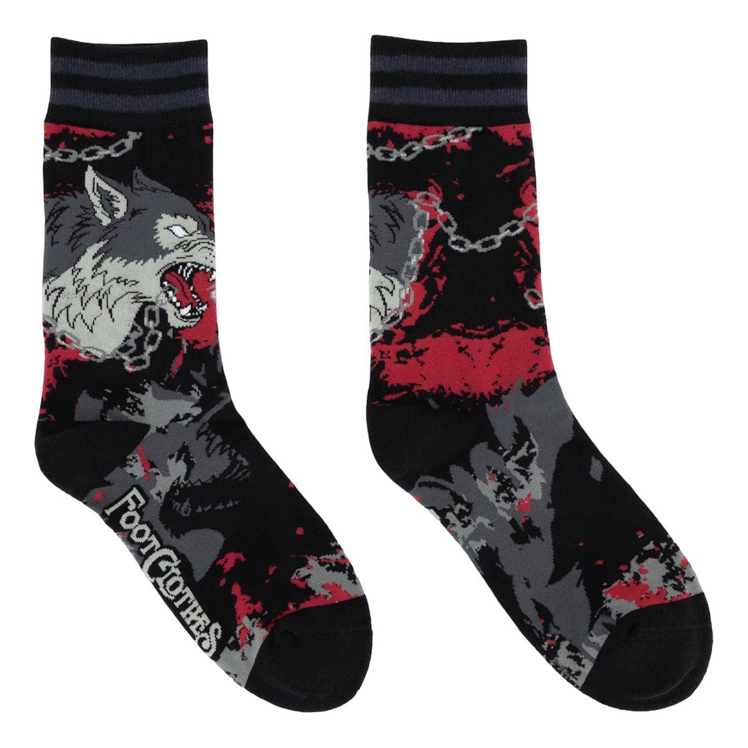Big Mad Wolf Crew Socks - FootClothes