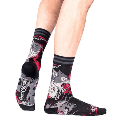 Big Mad Wolf Crew Socks - FootClothes