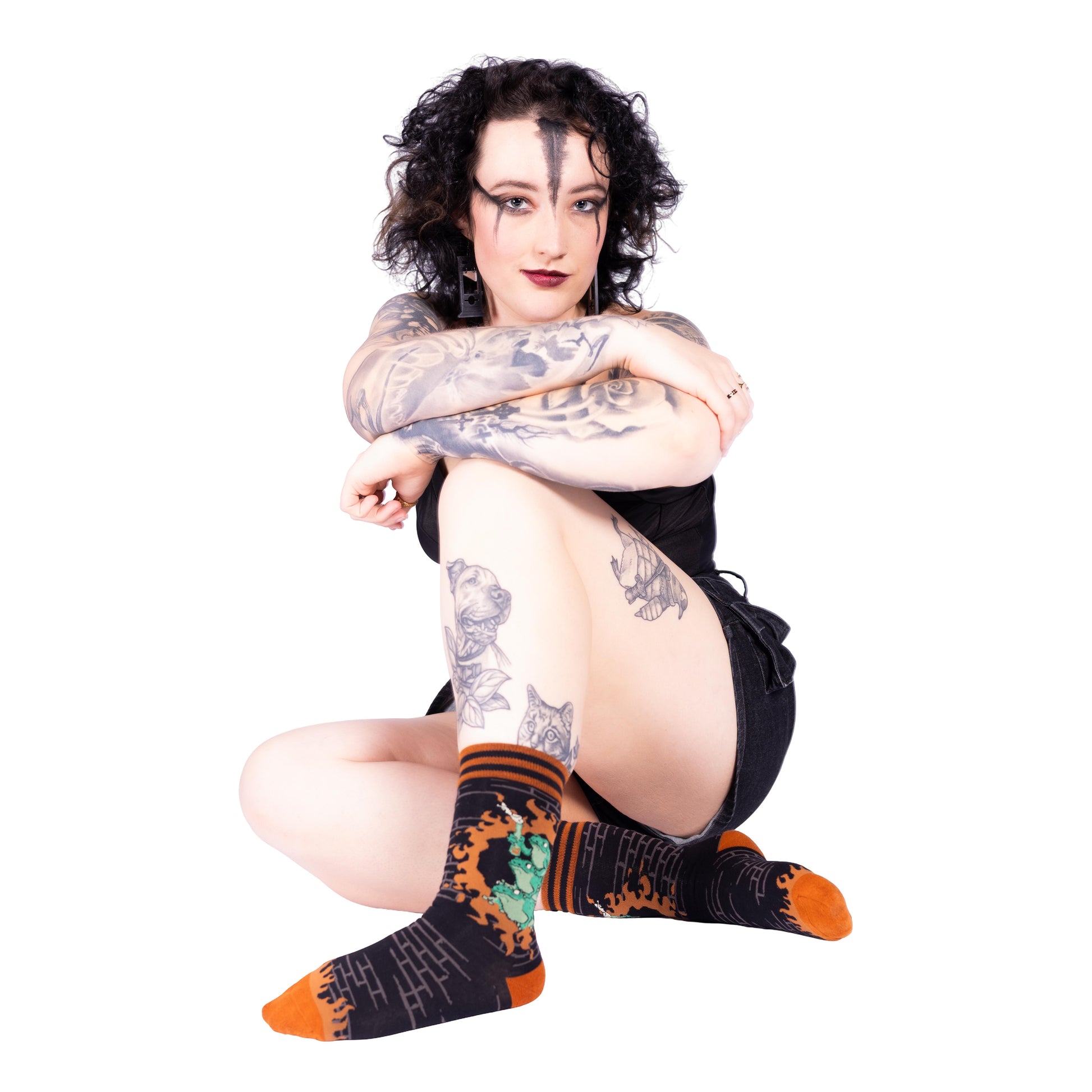 Frogs Against Fascism Crew Socks - FootClothes