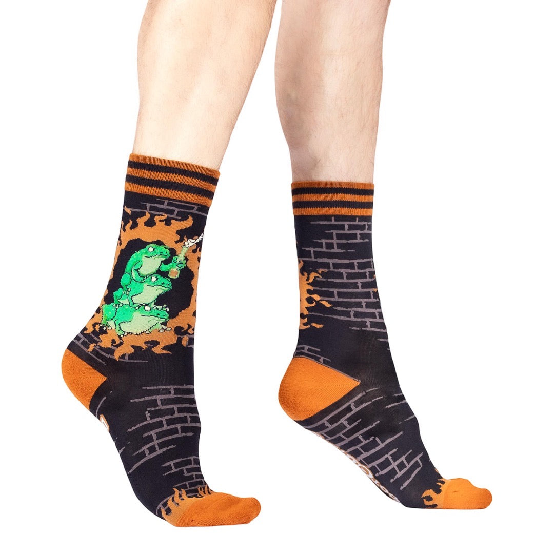 Frogs Against Fascism Crew Socks - FootClothes