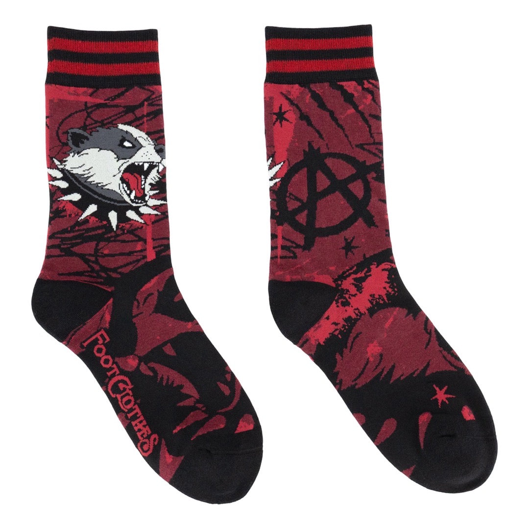 Anarchy Badger Crew Socks - FootClothes