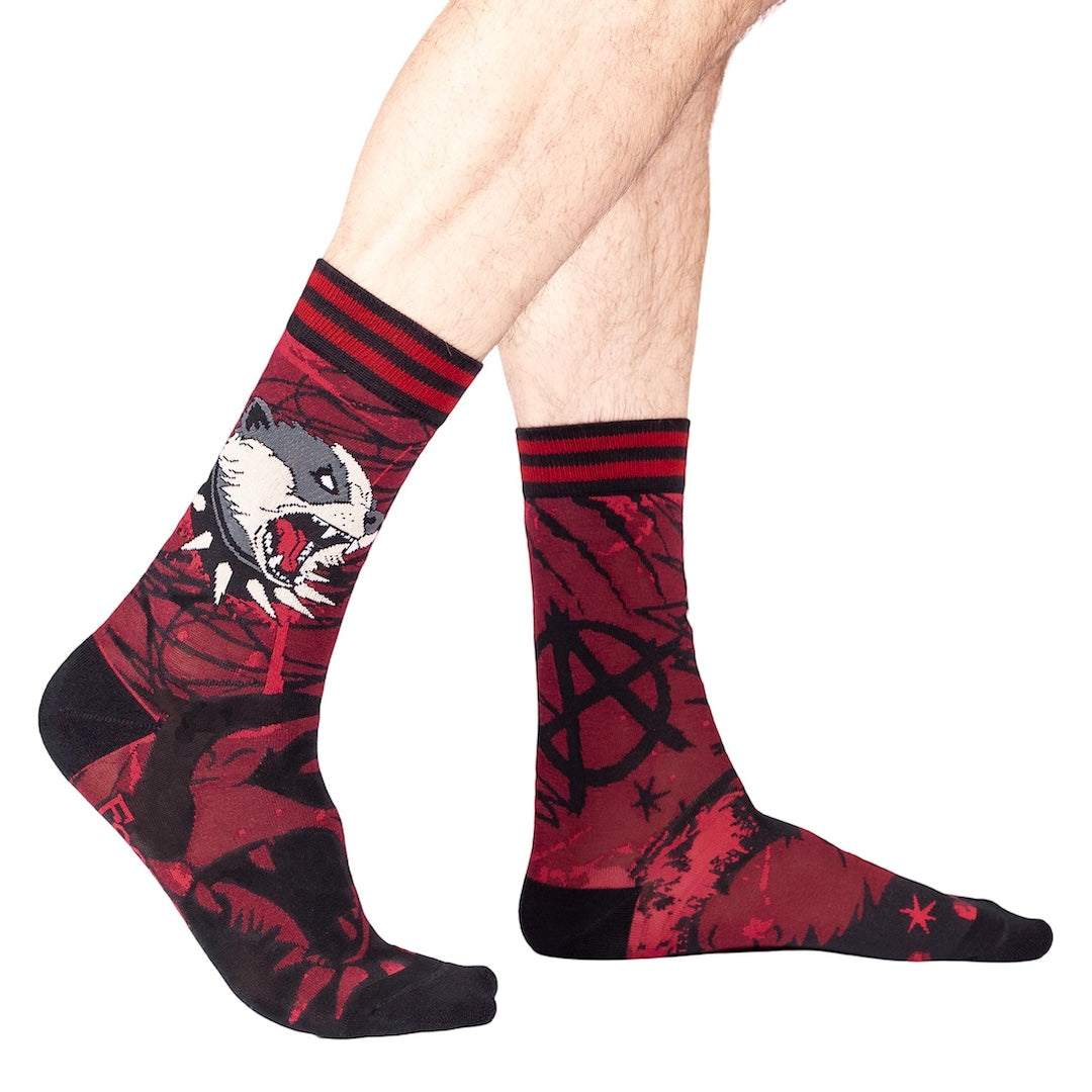 Anarchy Badger Crew Socks - FootClothes