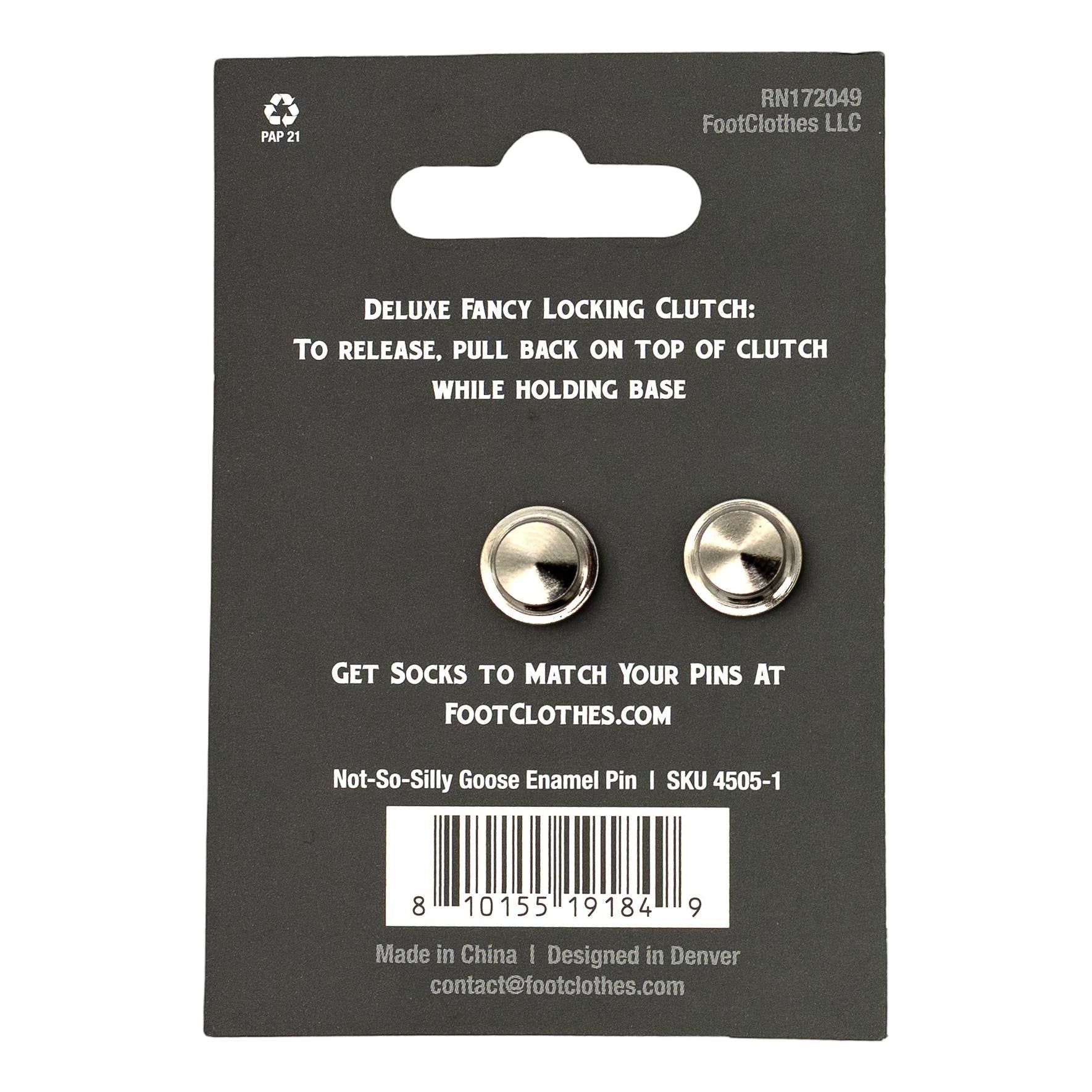 Not-So-Silly Goose Hard Enamel Pin - FootClothes