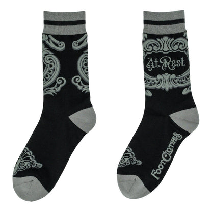 At Rest Coffin Plaque Crew Socks