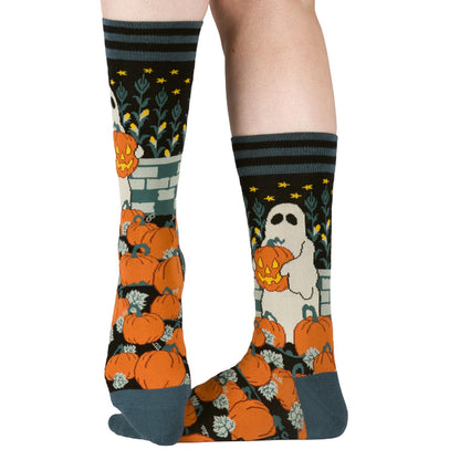 Ghoulish Gourd Crew Socks