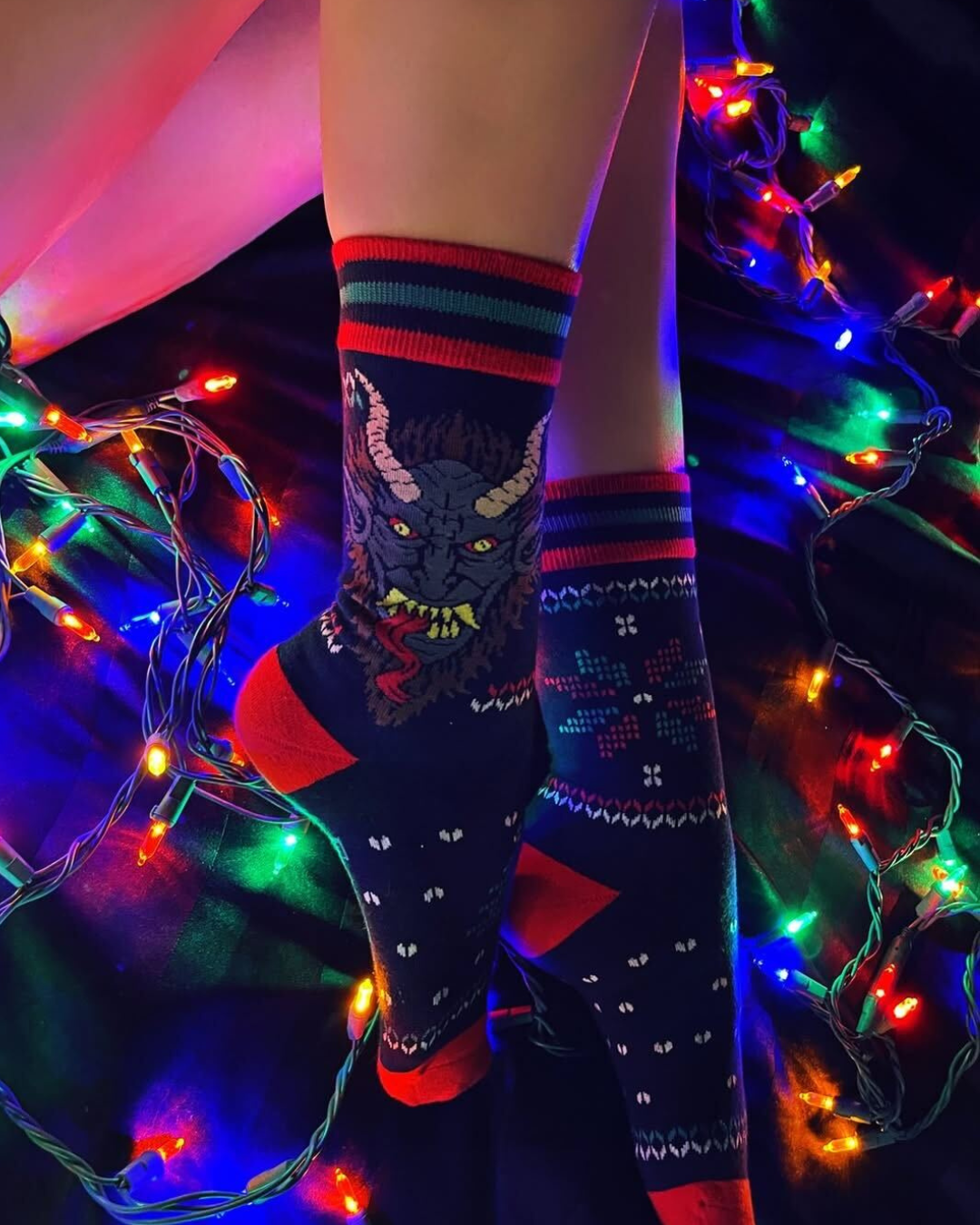 Krampus Sweater Crew Socks