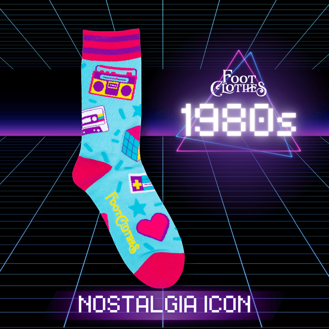 80s Nostalgia Icon Crew Socks - FootClothes