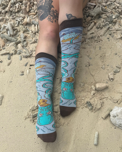 Attack of The Kraken Knee High Socks - FootClothes