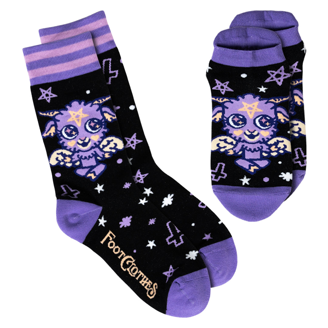 Baby Baphomet Ankle & Crew Sock Pack | 2 Designs