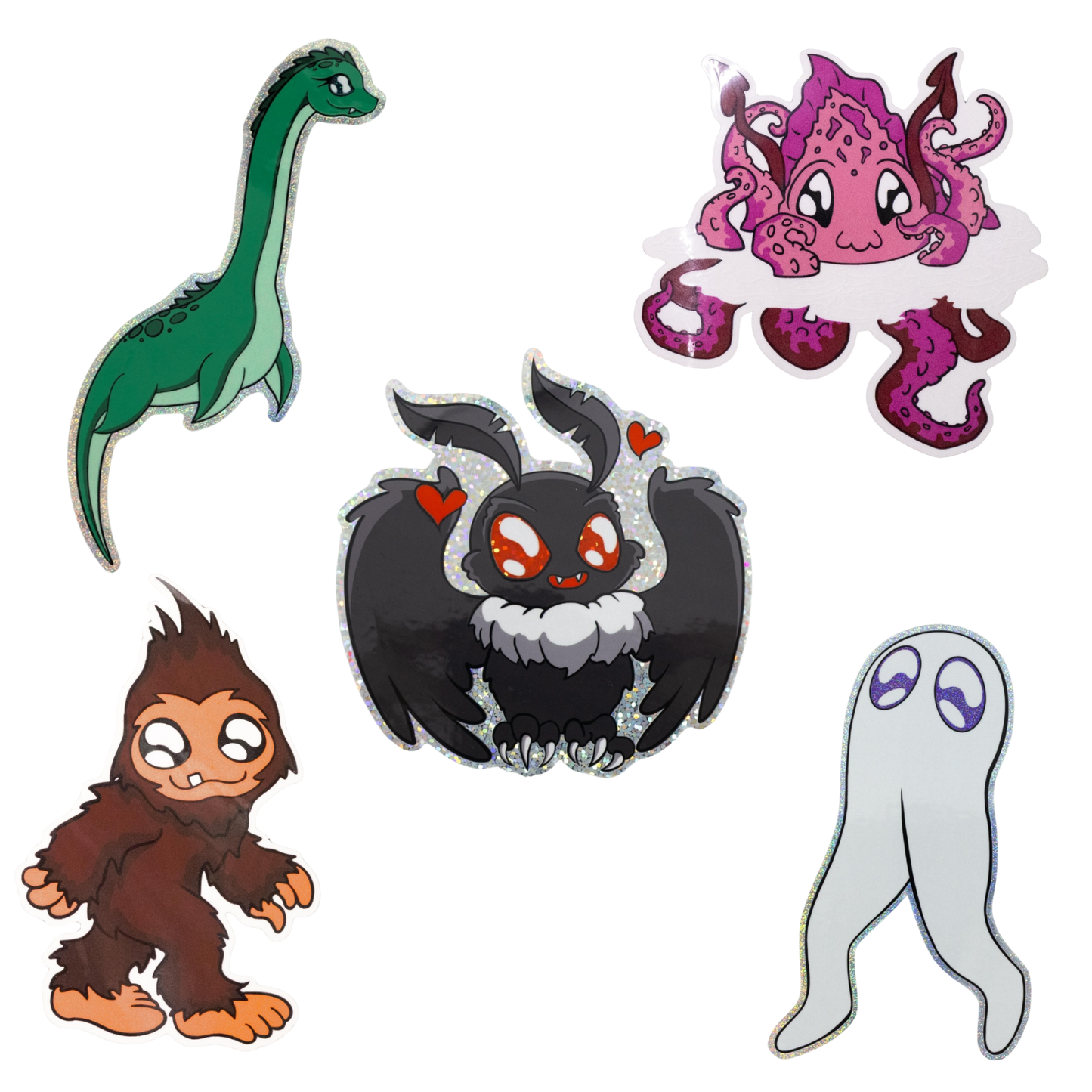 Cute Cryptids Sticker Pack | 5 Designs