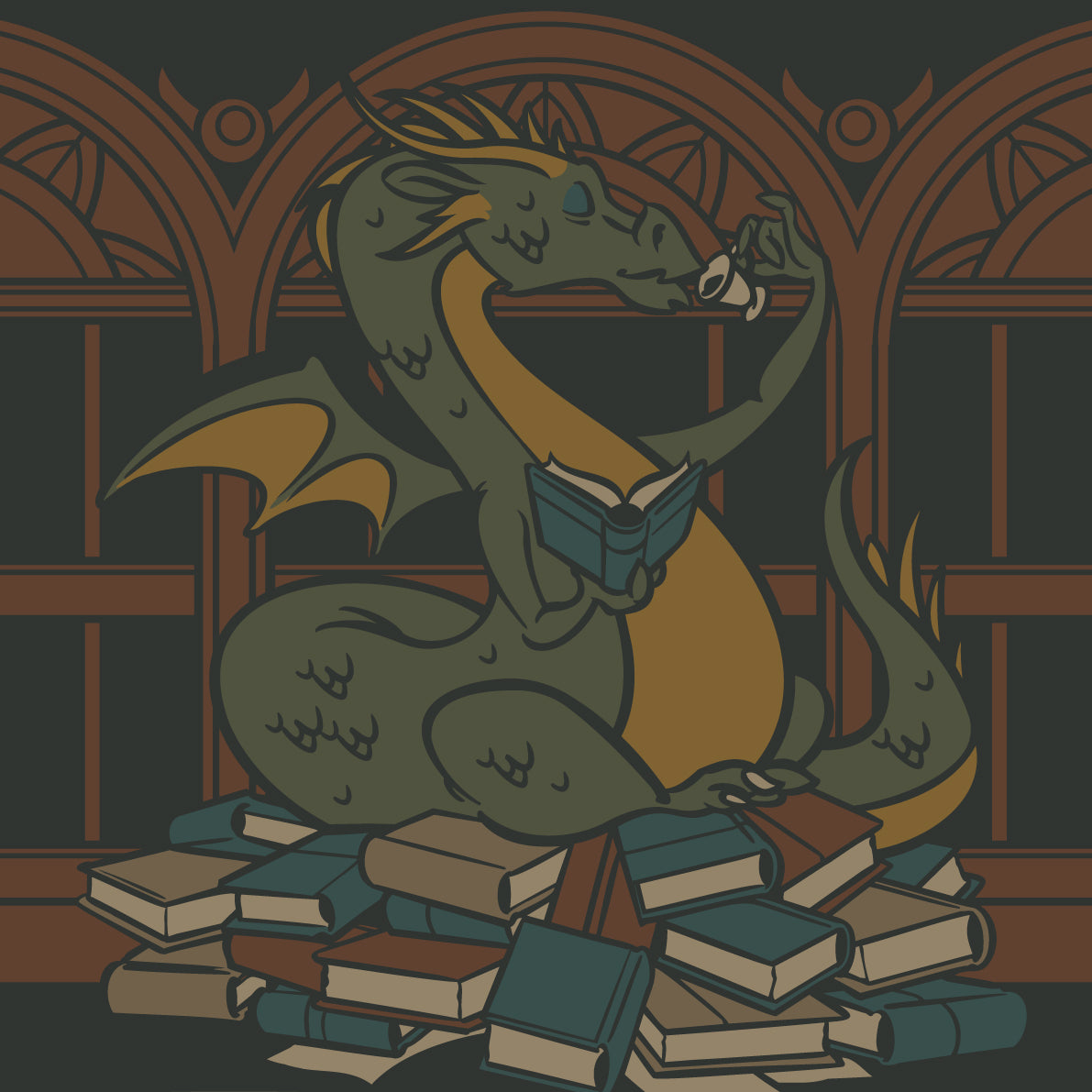 Matcha Dragon Art Square - FootClothes