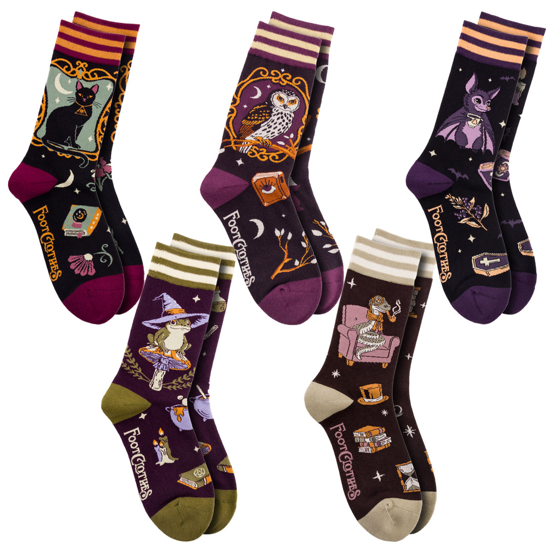 Cozy Witch Crew Sock Pack | 5 Designs